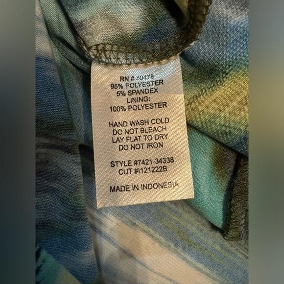 Valerie Bertinelli Boho Chevron Multicolor Maxi Dress Built In Bra Woman Size 6 - Picture 8 of 9